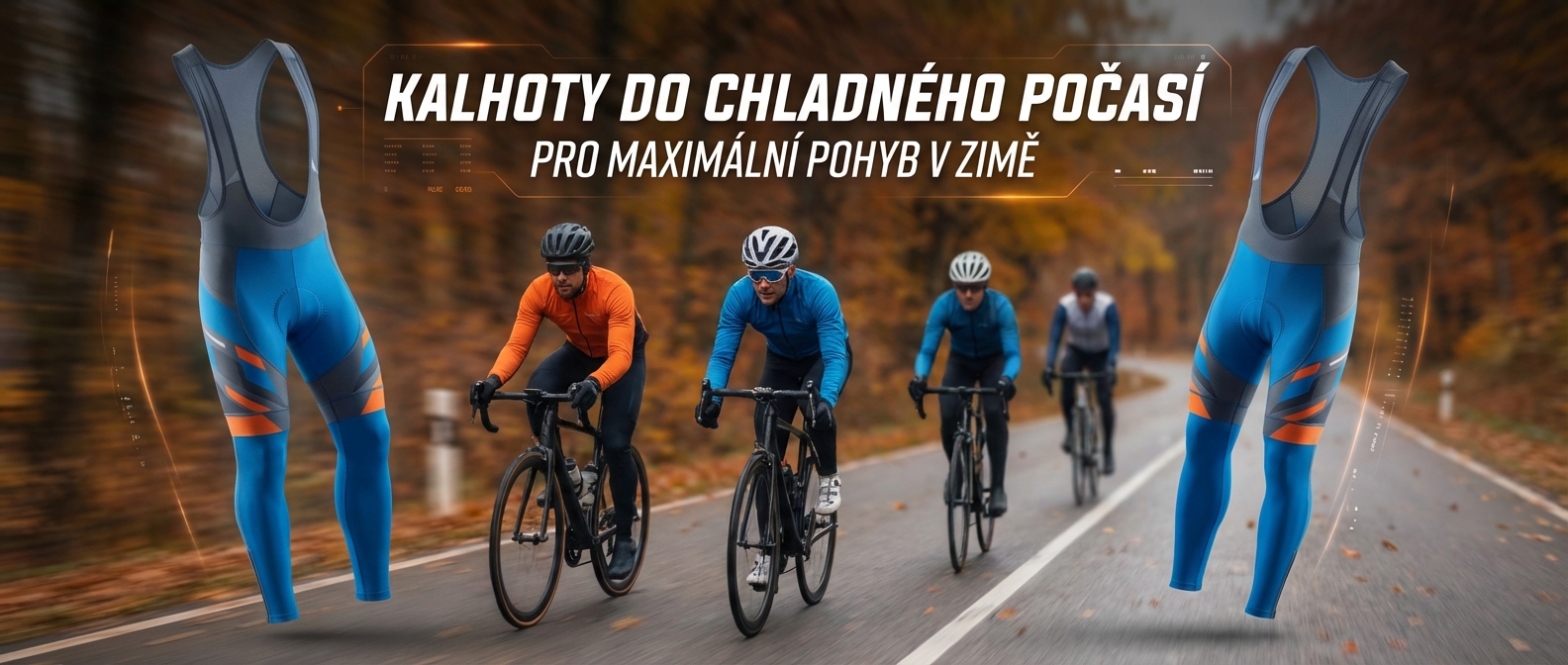 zimní dlouhé cyklistické kalhoty