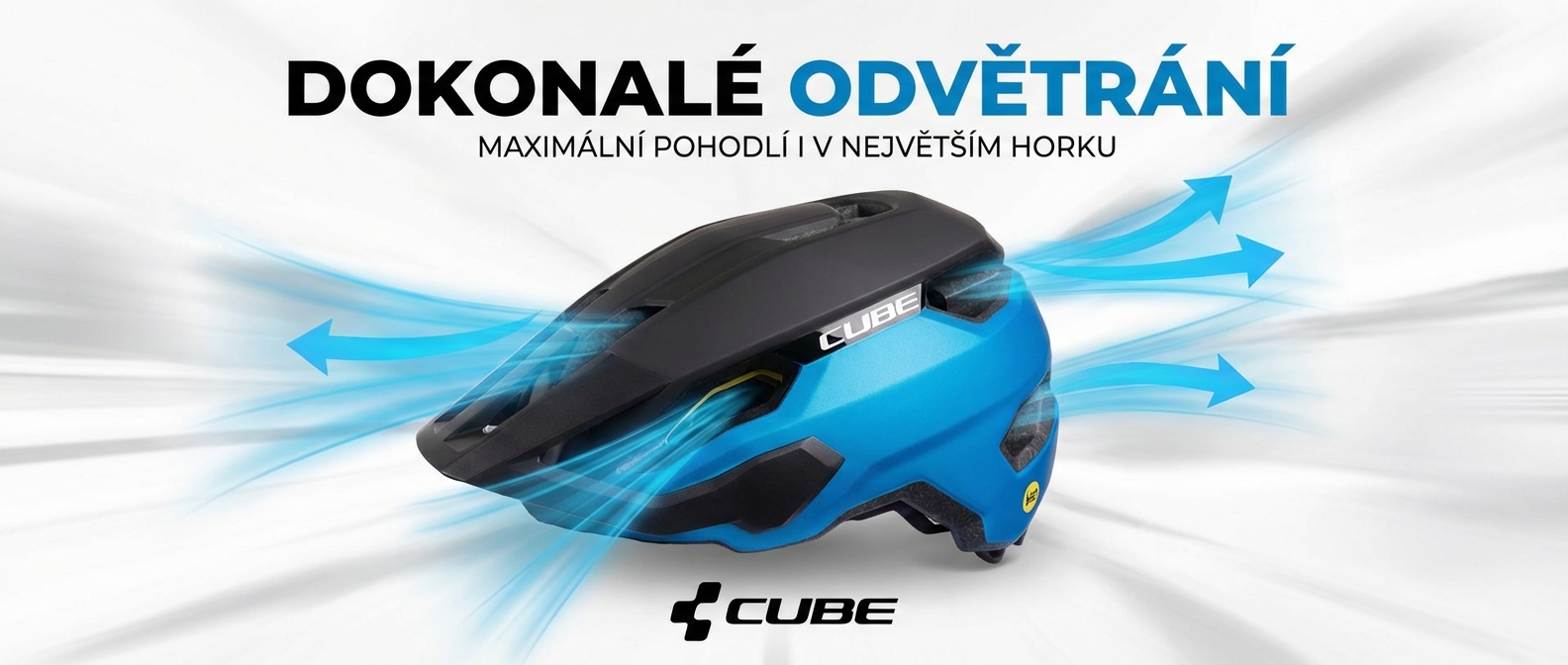 ventilační otvory na přilbě pro maximální komfort