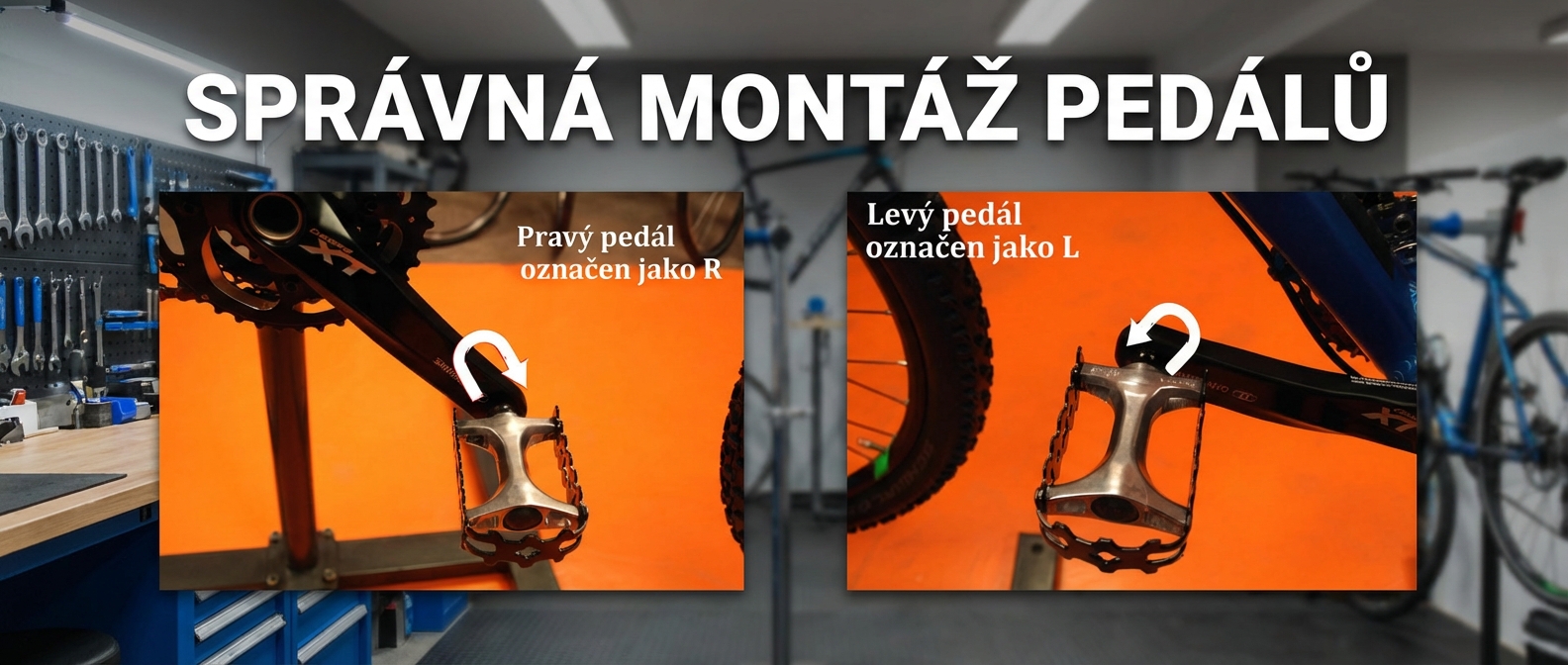 správná montáž pedálů