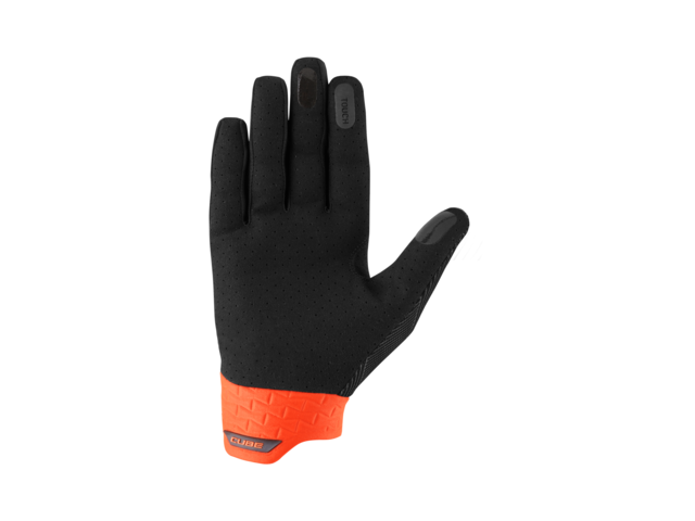 Rukavice CUBE Performance LONG FINGER černá/oranž