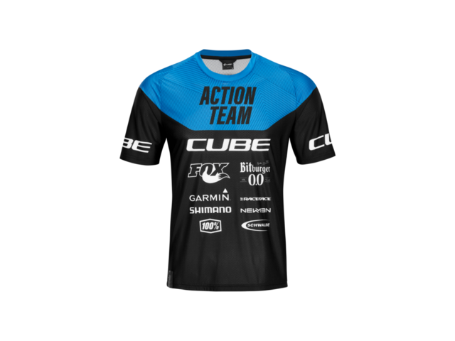 dres CUBE  EDGE ROUND NECK JERSEY black/blue