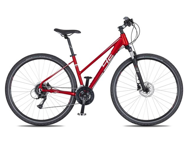 Krosové kolo 4EVER JASMINE DISC metal / red