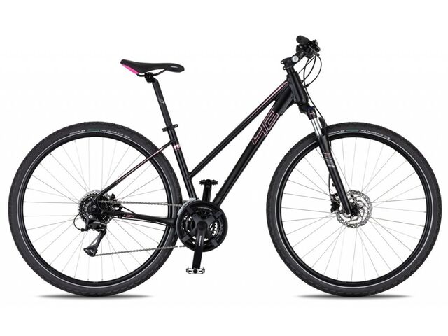 Krosové kolo 4EVER EMILY DISC black/metal pink 2024