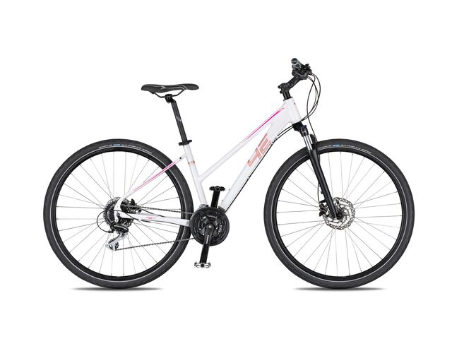 Krosové kolo 4EVER JASMINE DISC 2022 bílá / rose gold