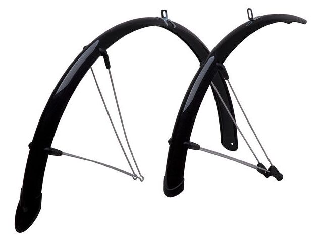 Sada blatníků PRO-T silniční plast se zástěrkou černá uchycení Grip-Type