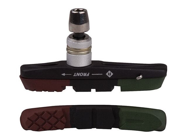 Brzdové špalíky  PRO-T Plus V-brake Cartridge třísměsová Army