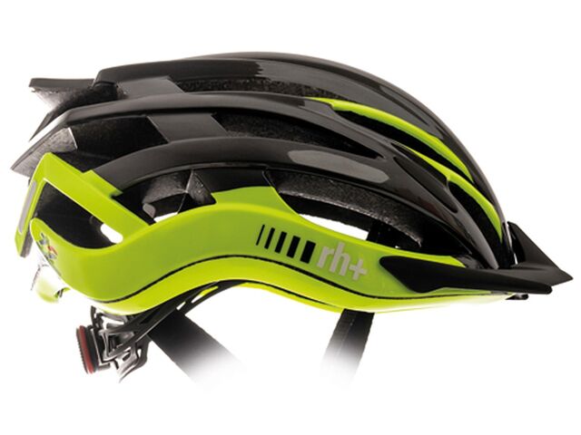 Cyklistická helma RH+ 2in1, shiny anthracite metal/shiny yellow fluo