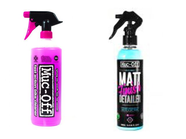 Čistící prostředek Muc-Off Nano Tech Bike Cleaner+jemný dočišťovač Muc-Off Matt Finish Detailer 750ml + houba microcell