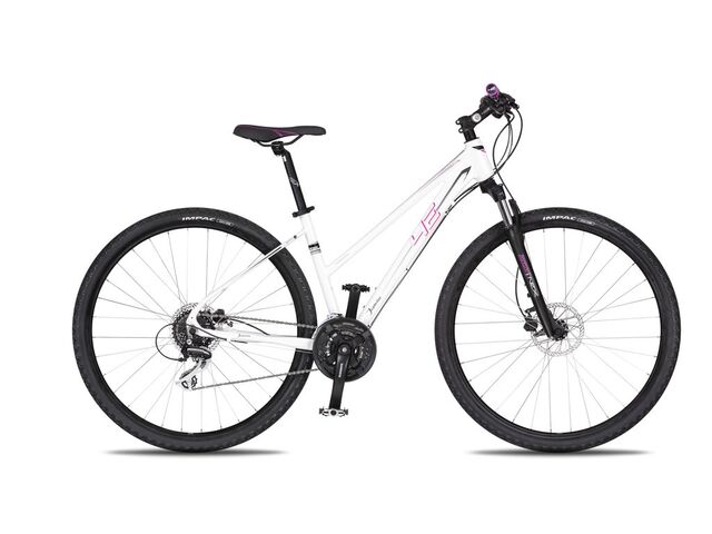 Krosové kolo 4EVER JASMINE DISC 2019 bílá/růžová