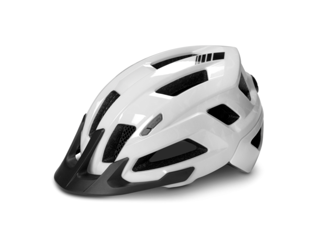 Přilba CUBE STEEP bílá lesklá