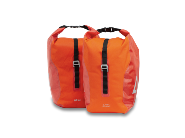 Boční tašky ACID Traveler 20 na zadní nosič oranžovo/červená