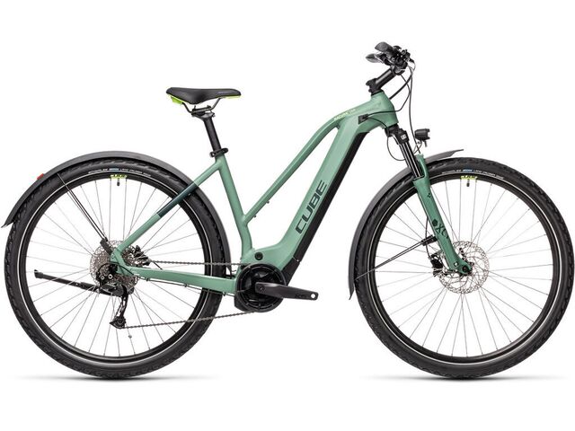Elektrokolo CUBE NATURE HYBRID ONE 500 Allroad Trapeze 2021 green´n´sharpgreen