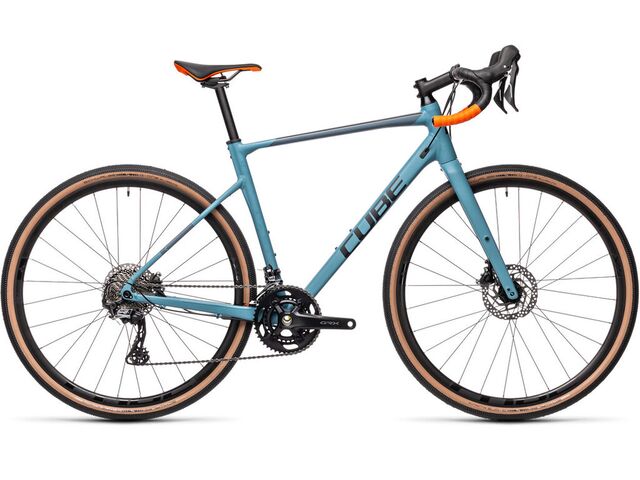 Gravel kolo CUBE NUROAD RACE 2021 greyblue´n´orange