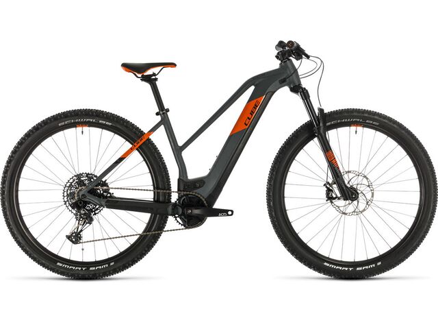 Horské elektrokolo CUBE REACTION HYBRID SL 29 TRAPEZE 2020 grey´n´orange
