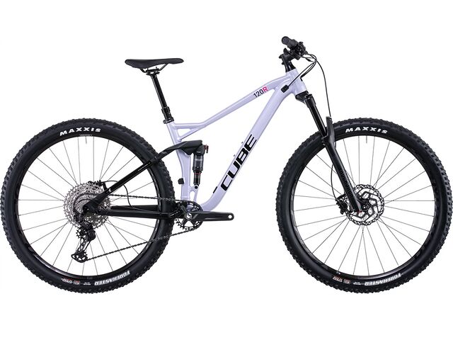 Horské kolo CUBE STEREO 120 RACE 2022 violetwhite´n´black