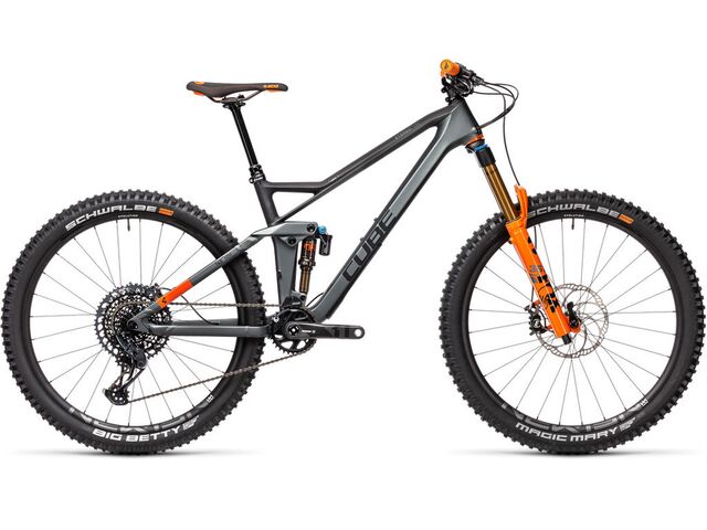 Horské kolo CUBE STEREO 140 HPC TM 27,5 2021 flashgrey´n´orange