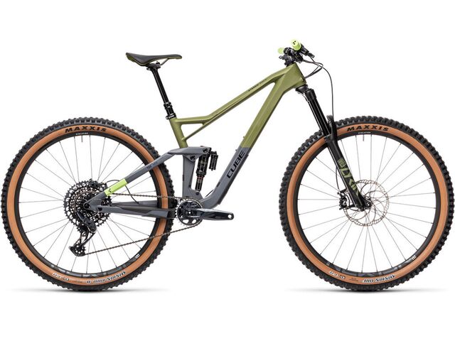 Horské kolo CUBE STEREO 150 C:62 RACE 29 2021 olive´n´grey