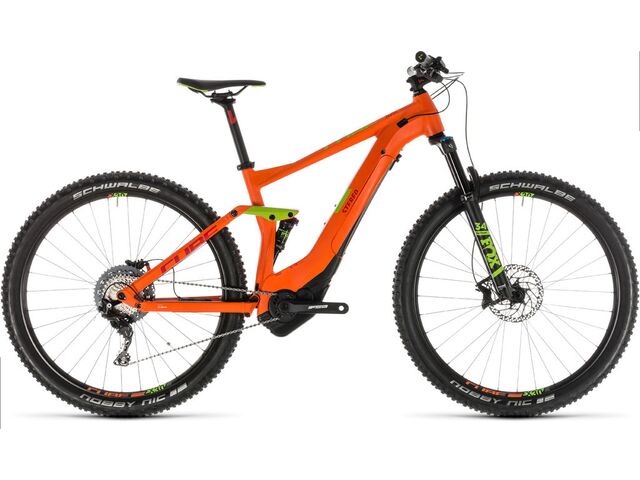 Horské kolo CUBE STEREO HYBRID 120 RACE 500 29 2019 orange´n´green