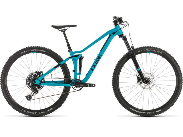 Celoodpružené kolo CUBE STING WS 120 EXC 29 2020 terquoise´n´black