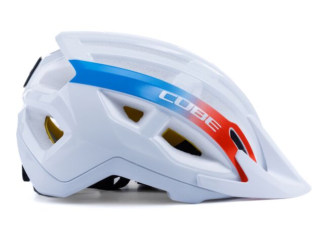 Přilba CUBE OFFPATH teamline bílá