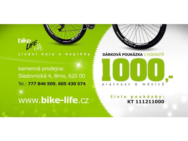 Dárkový kupon v hodnotě 1000 Kč