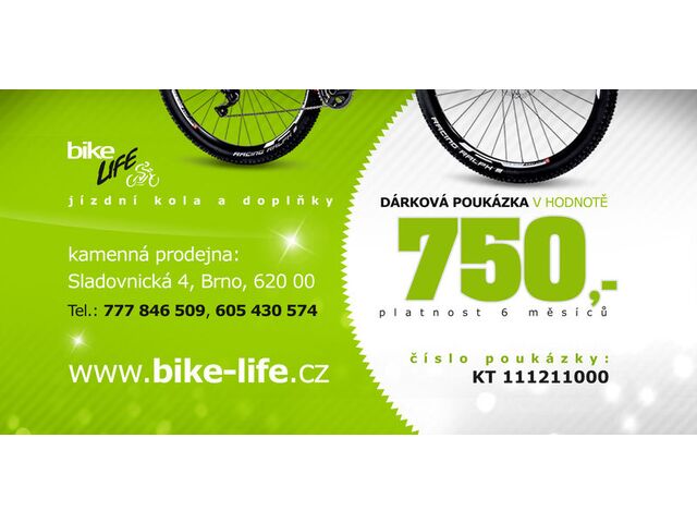 Dárkový kupon v hodnotě 750 Kč