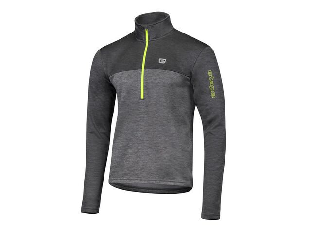 Etape – pánská mikina AARON, antracit/žlutá fluo