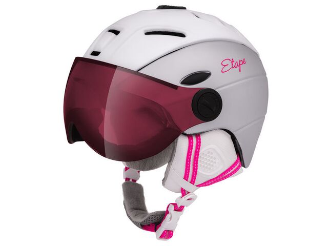 Lyžařská přilba ETAPE GRACE PRO stříbrná/růžová mat
