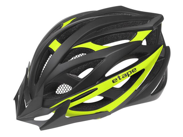 Etape – cyklistická přilba MAGNUM, černá|žlutá fluo mat