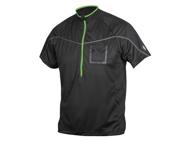 Etape - pánský volný dres Polo, černá/zelená