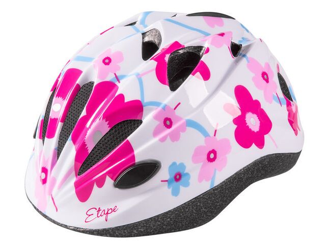 Etape – dětská přilba na kolo PONY, bílá/růžová