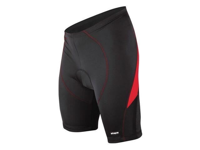 Etape - pánské kalhoty Profi pas s vložkou, černá/červená