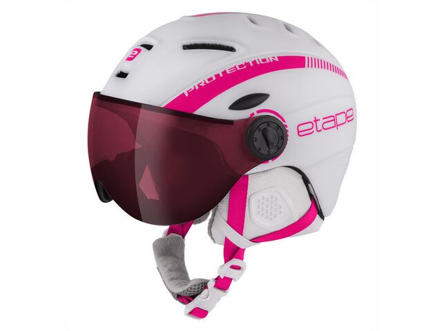 Lyžařská přilba ETAPE RIDER PRO bílá/růžová mat