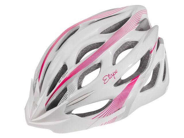 Etape – dámská přilba VESPER, bílá|růžová