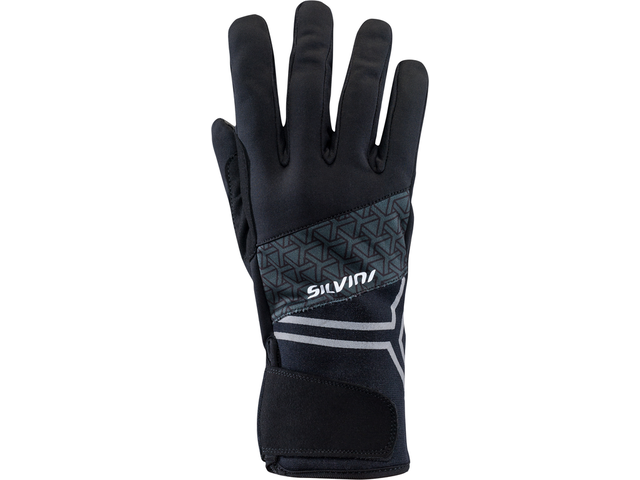 softshell rukavice na běžky SILVINI Arno černá/šedá