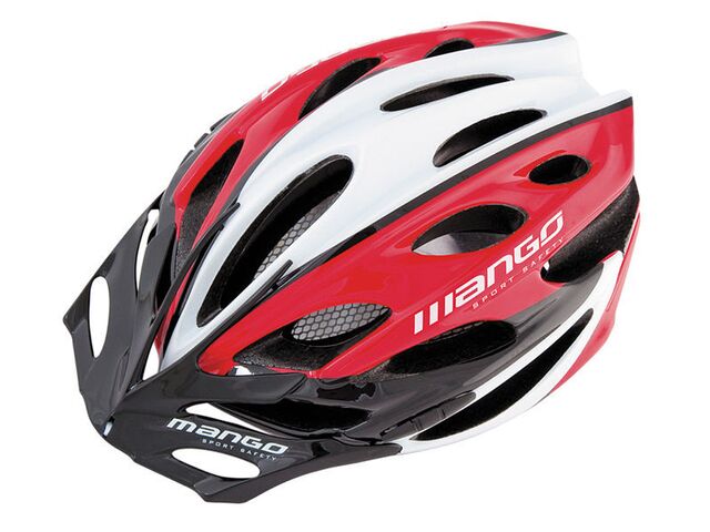 Mango - přilba na kolo Magnitudo, červená/bílá