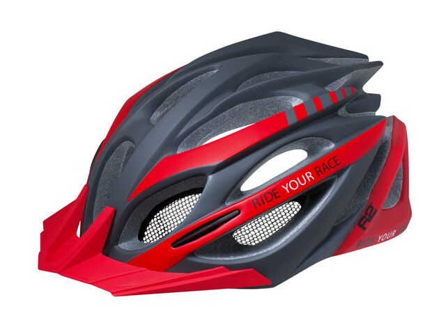Cyklistická přilba R2 PRO-TEC ATH02I šedo/červená