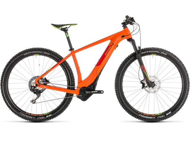 Horské kolo CUBE REACTION HYBRID SL 500 KIOX 29 2019 orange´n´green
