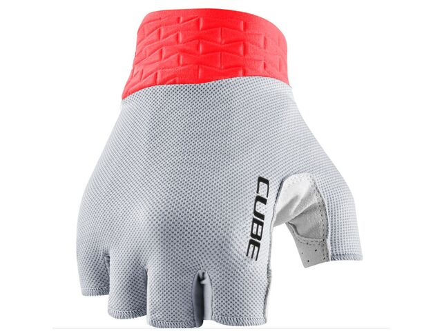 Rukavice CUBE Performance FINGER šedo/červená