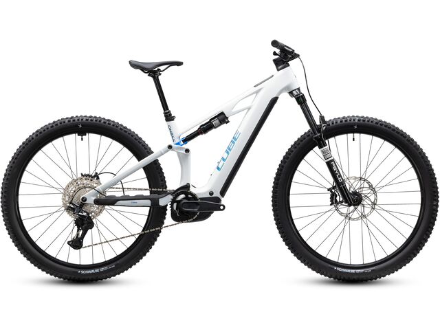 Elektrokolo CUBE STEREO Hybrid ONE44 HPC PRO 800 metallicwhite´n´blue 2027