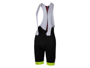 Castelli - pánské kalhoty Velocissimo s vložkou, black/yellow fluo