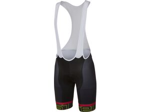 Castelli - pánské kalhoty Volo s vložkou, black/anthracite/yellow fluo