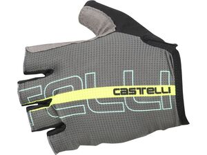 Castelli - pánské rukavice Tempo, grey/yellow fluo