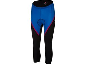 Castelli - dámské kalhoty Magnifica 3/4 s vložkou, blue/raspberry/black