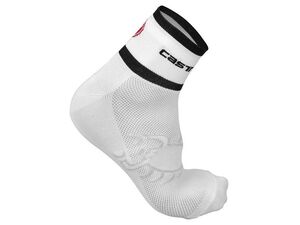 Castelli – pánské ponožky Logo 6, white/black