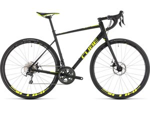 Silniční kolo CUBE ATTAIN RACE DISC 2019 black´n´flashyellow