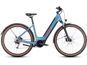 Elektrokolo CUBE NURIDE HYBRID PERFORMANCE EASY ENTRY 625 Allroad metalblue´n´red 2024