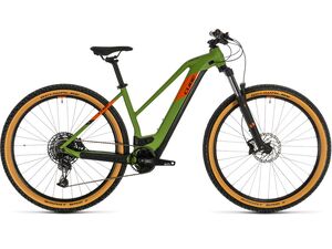 Horské elektrokolo CUBE REACTION HYBRID EX 29 625 TRAPEZE 2020 green´n´orange