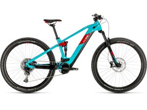 Horské elektrokolo CUBE STEREO HYBRID 120 PRO 29 625 2020 petrol´n´red