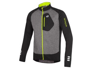 Pánský dres ETAPE STONE, antracit melír/žlutá fluo